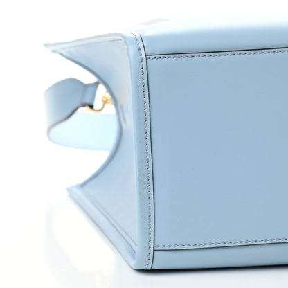 Fendi Vitello King Plexiglass Logo Embossed Medium Fendi Sunshine Shopper Tote Azzurro Baby 9 of 11