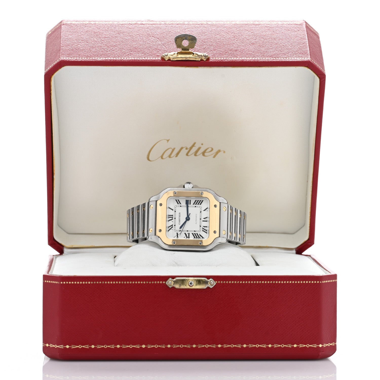 Cartier Stainless Steel 18K Yellow Gold 35mm Santos de Cartier Automatic Watch 5 of 5