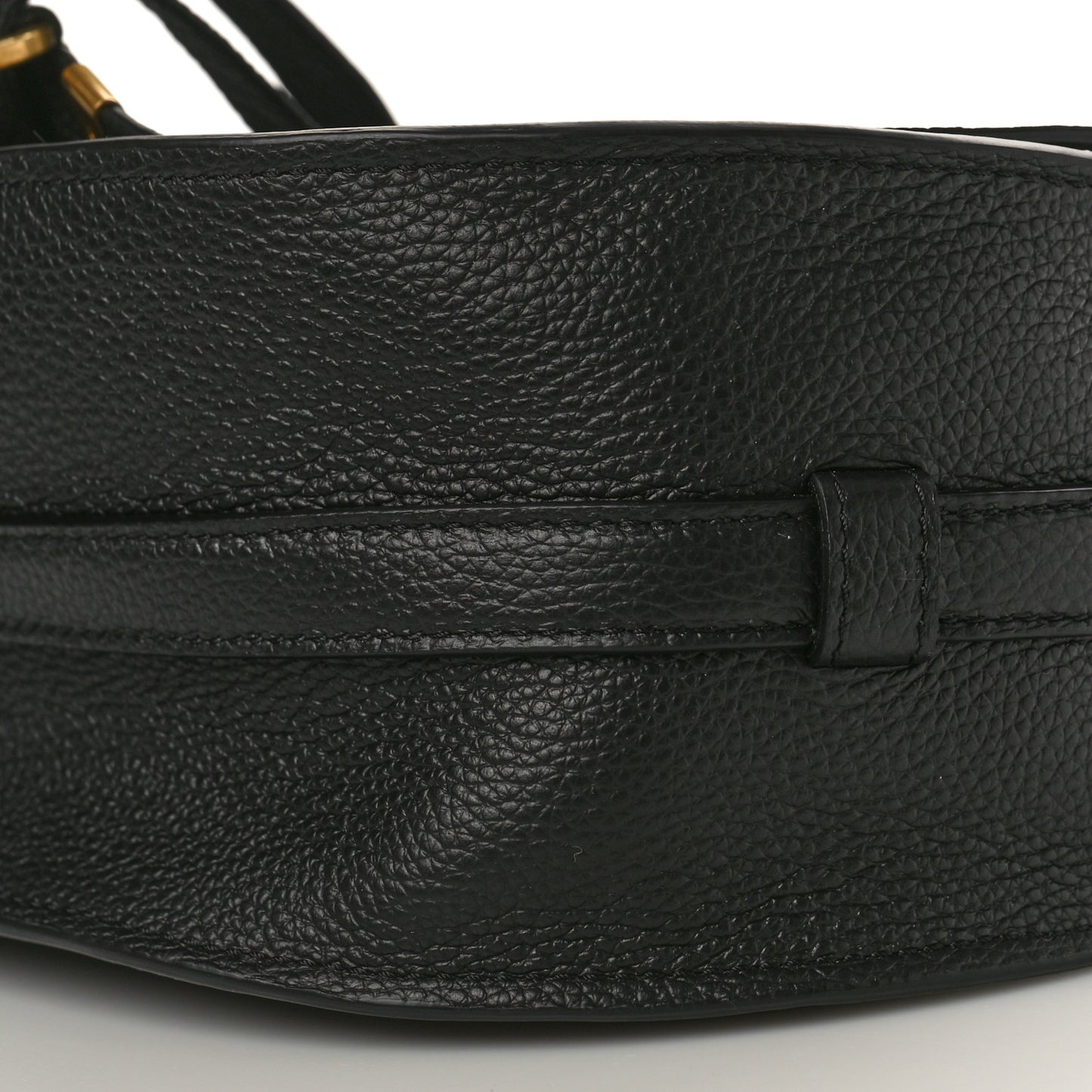 Calfskin Medium Marcie Round Crossbody Bag Black