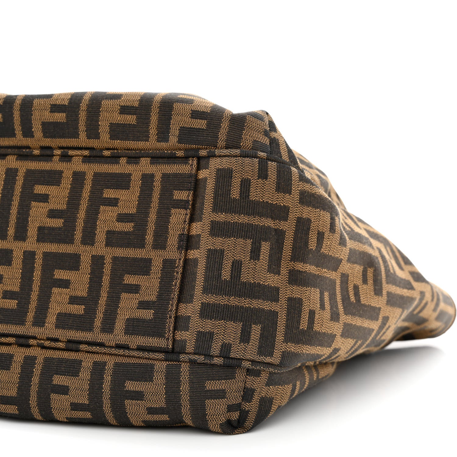 Fendi Zucca Vitello Artic Medium Shopping Tote Tobacco Castagna 10 of 12