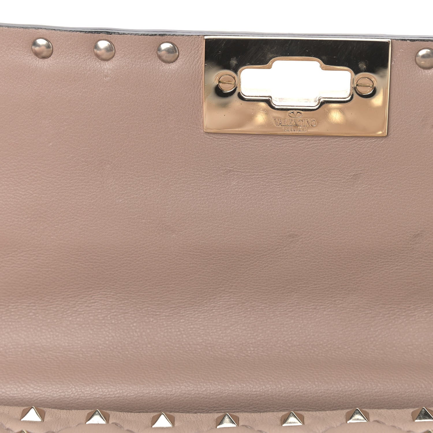 Valentino Garavani Lambskin Medium Rockstud Spike Shoulder Bag Poudre 13 of 13