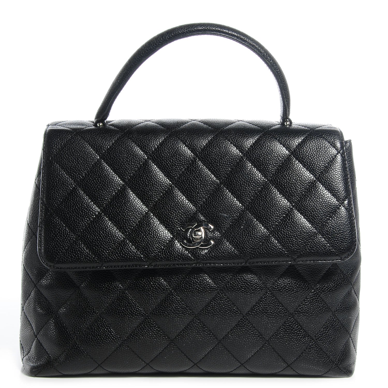Chanel Caviar Quilted Jumbo Kelly Flap Black 1 of 8