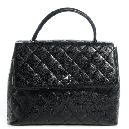 Chanel Caviar Quilted Jumbo Kelly Flap Black 1 of 8