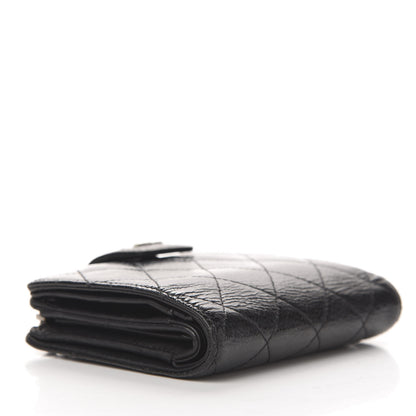 Chanel Patent Caviar CC Compact French Flap Wallet Black 4 of 13