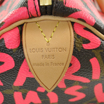 Louis Vuitton Monogram Graffiti Speedy 30 Fuchsia 7 of 8