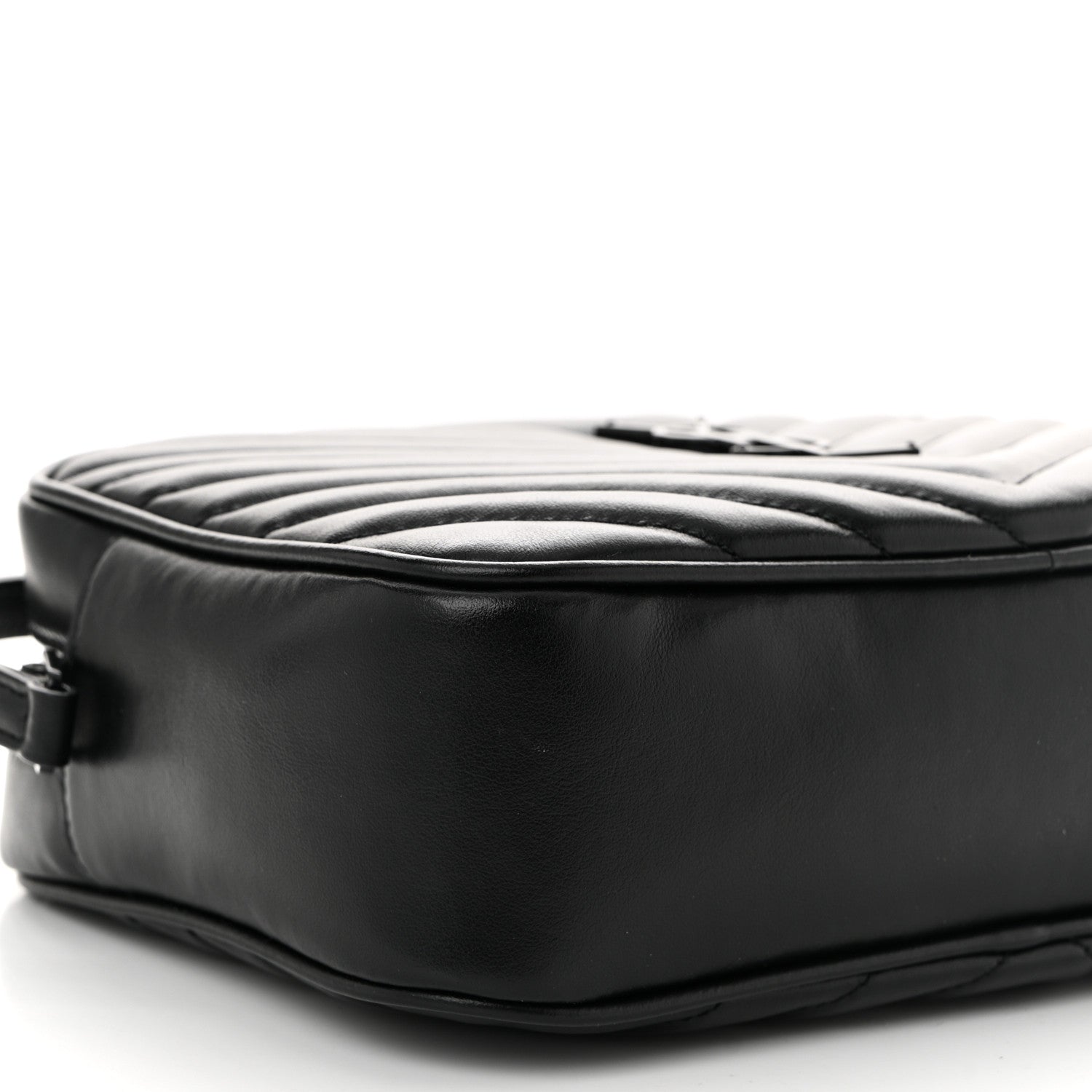 Saint Laurent Calfskin Matelasse Monogram Monochrome Lou Camera Bag Black 9 of 10