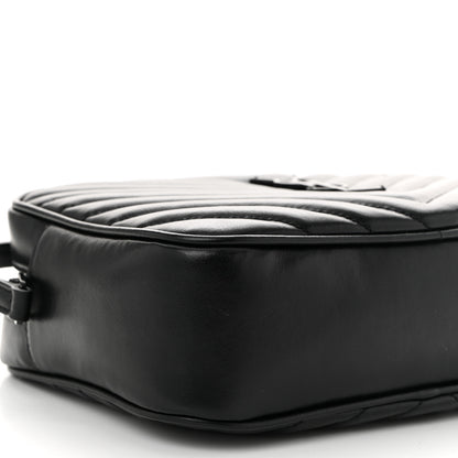 Saint Laurent Calfskin Matelasse Monogram Monochrome Lou Camera Bag Black 9 of 10