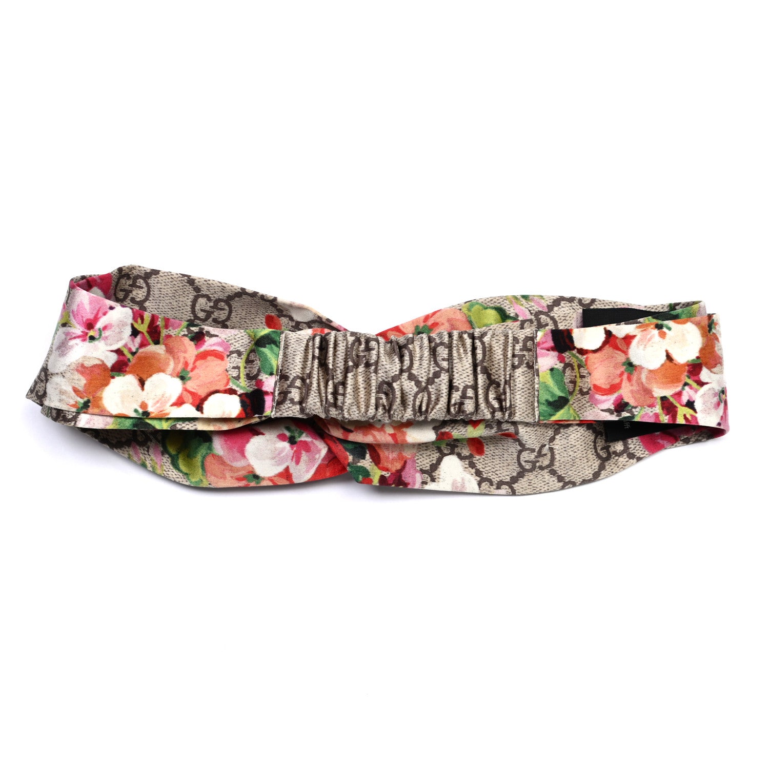 Gucci Silk Monogram Blooms Print Headband Antique Rose 4 of 6