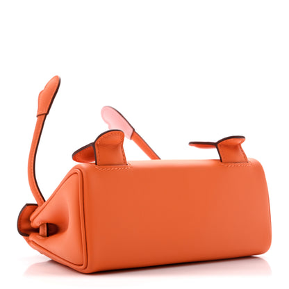 Hermes Swift Quelle Idole Kelly Doll Handbag Orange Rose Sakura 4 of 10