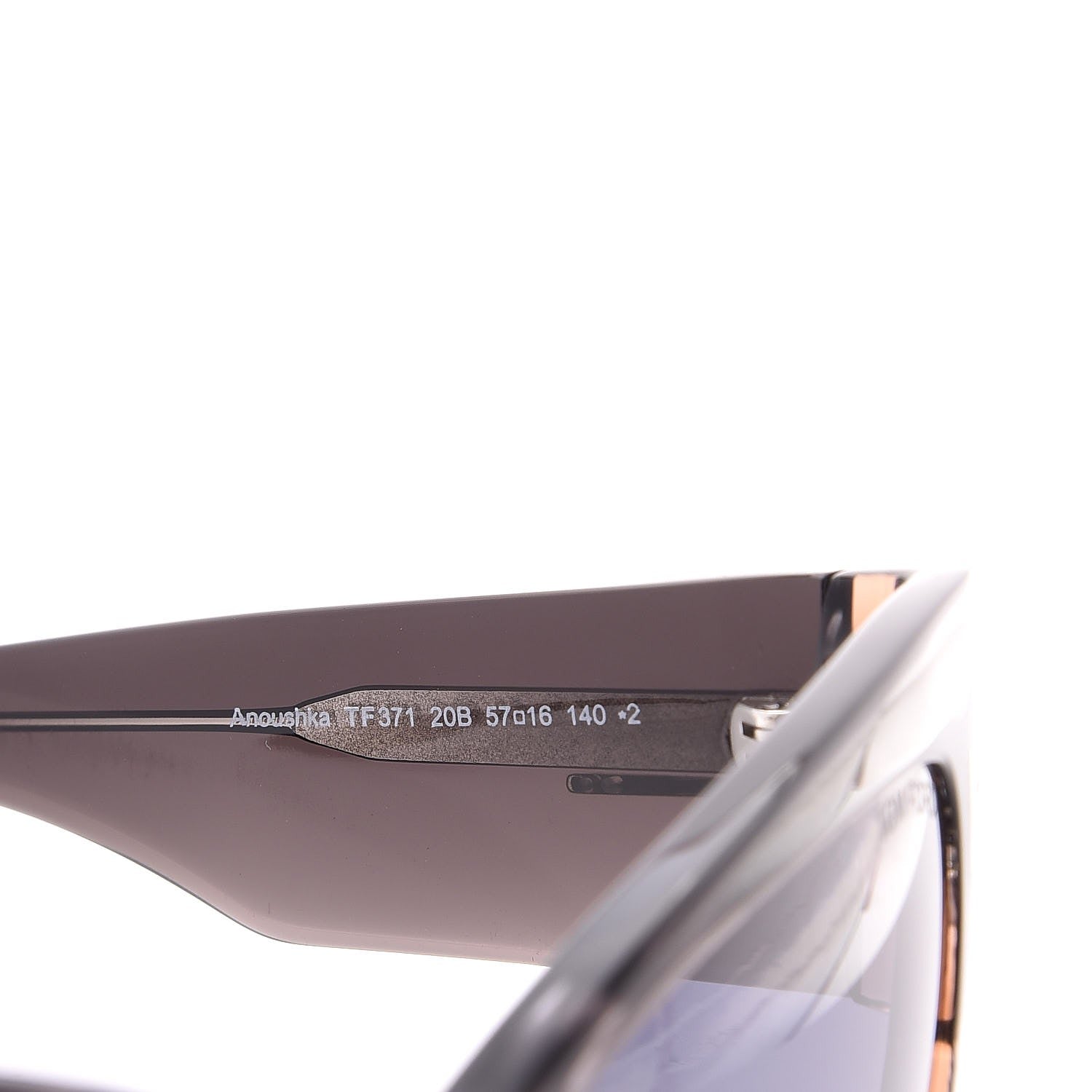 Tom Ford Acetate Anoushka Cat Eye Sunglasses TF371 Melange Grey Peach 6 of 6