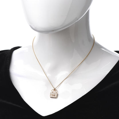 Hermes 18K Rose Gold Diamond Constance Amulette Pendant Necklace 2 of 6