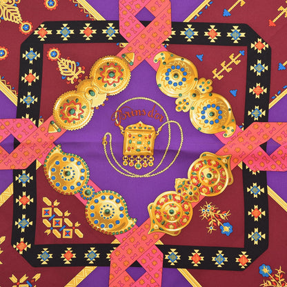 Hermes Silk Brins D'Or Scarf 90 6 of 8