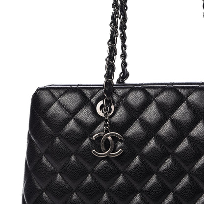 Chanel Caviar Quilted City Shopping Tote Black 10 of 16