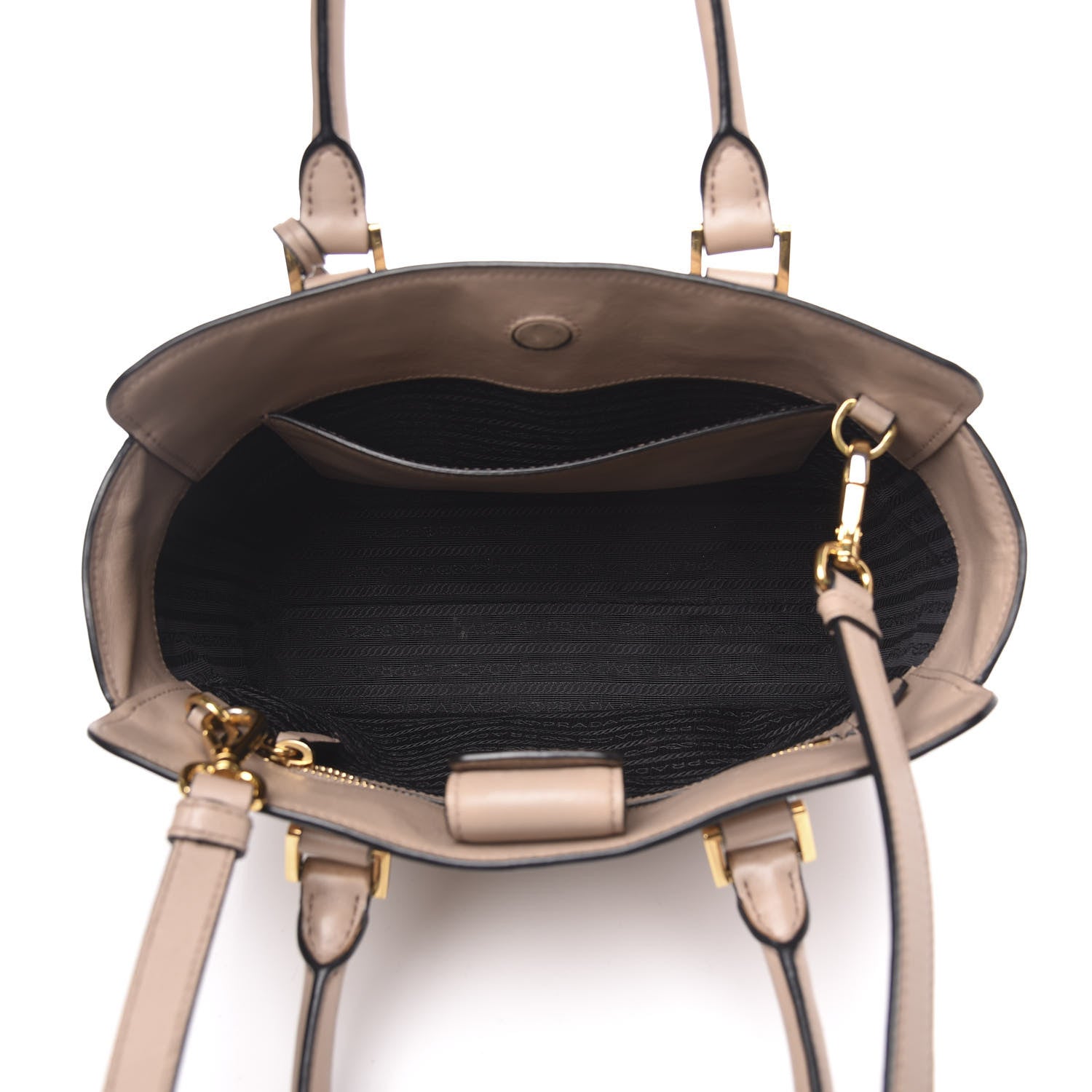 Prada Saffiano Soft Calfskin Small Zippered Tote Cipria 5 of 13