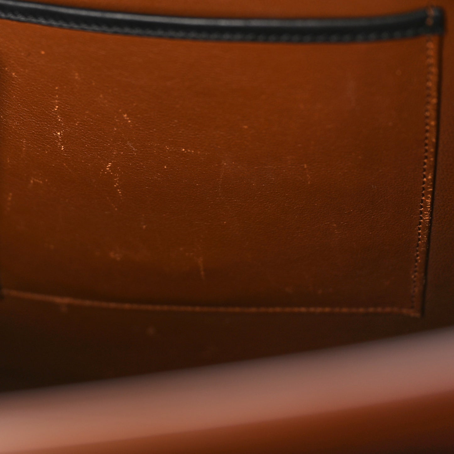 Satin Calfskin Mini Tri-Color Luggage Black Tan