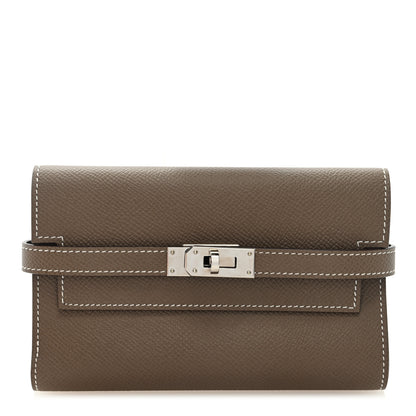 Hermes Epsom Medium Kelly Wallet Etoupe 1 of 6