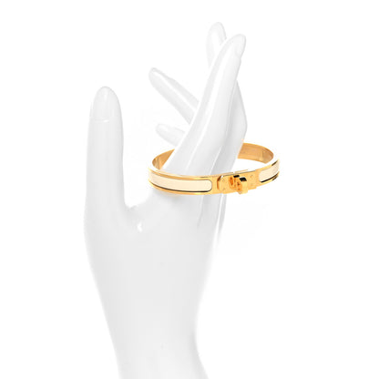 Hermes Enamel Mini Clic Kelly Bracelet PM Creme 2 of 5