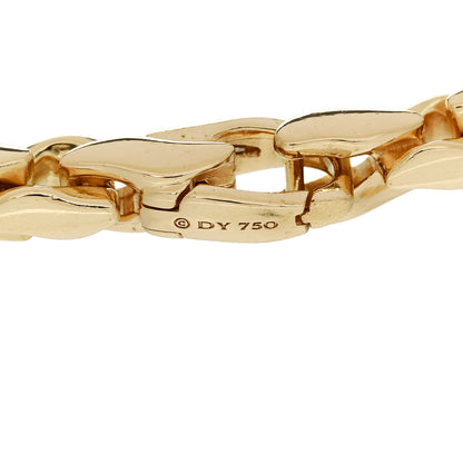 David Yurman 18K Yellow Gold 5mm Fluted Chain Bracelet 4 of 4