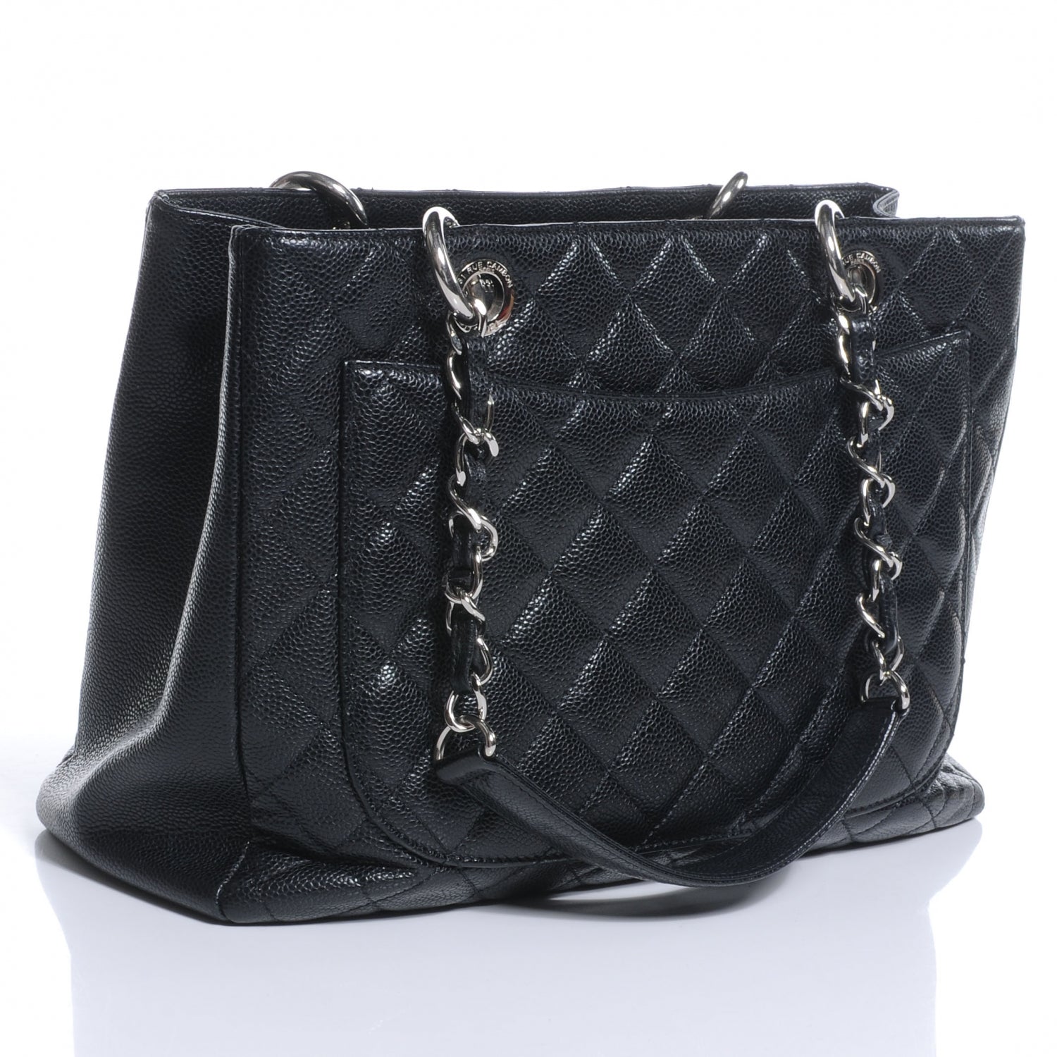 Chanel Caviar Grand Shopping Tote GST Black 3 of 7
