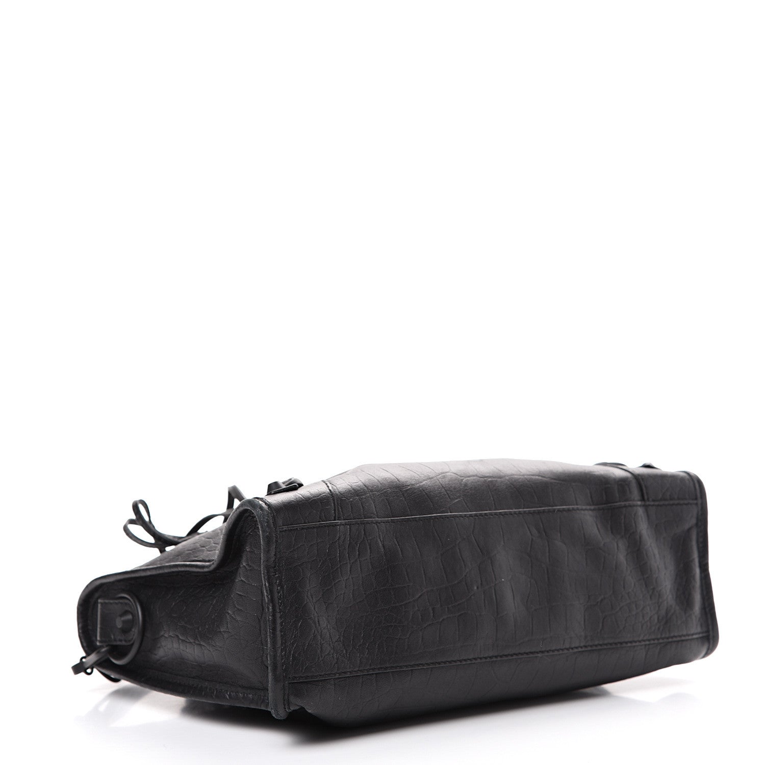 Balenciaga Matte Supple Lambskin Crocodile Embossed Classic Black Hardware S City Black 3 of 12
