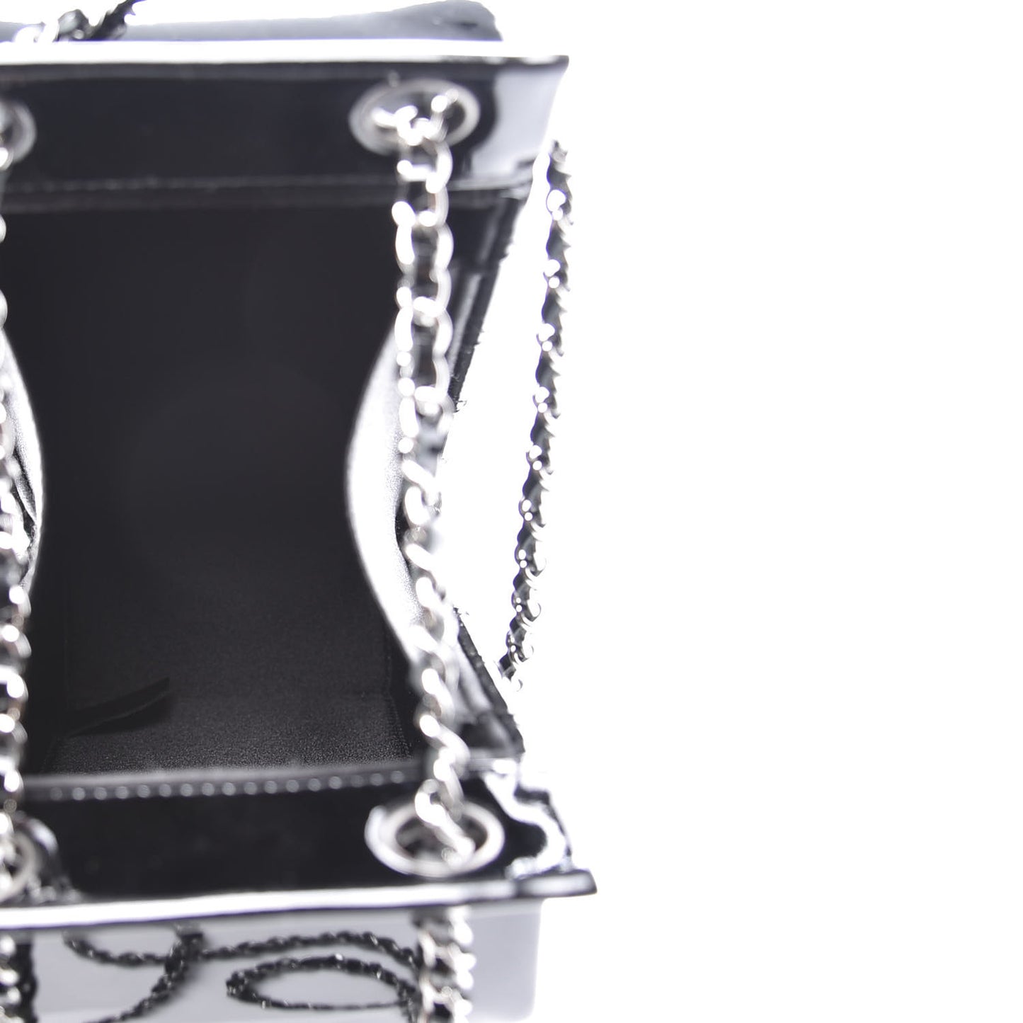 Patent Milk Carton Bag Black