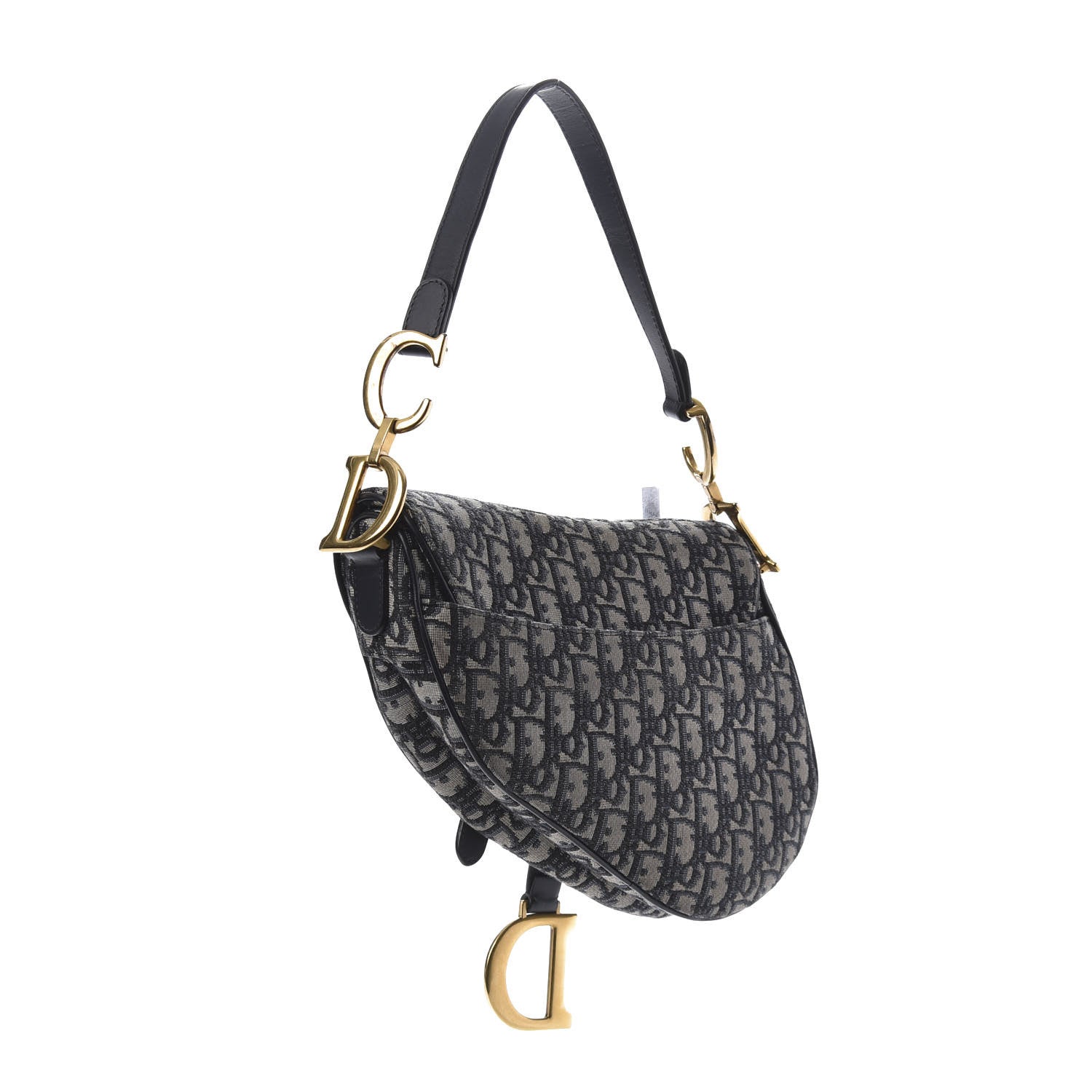 Christian Dior Oblique Saddle Bag Blue 3 of 10