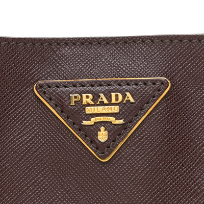 Prada Saffiano Lux Medium Tote Bordeaux 9 of 9