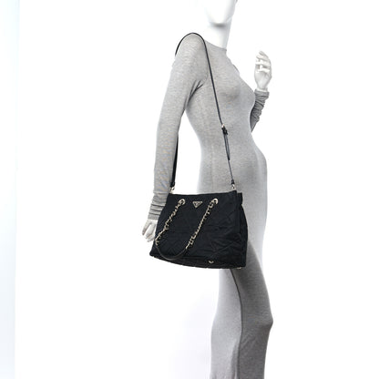 Prada Nylon Tessuto Impuntu Quilted Tote Black 2 of 11