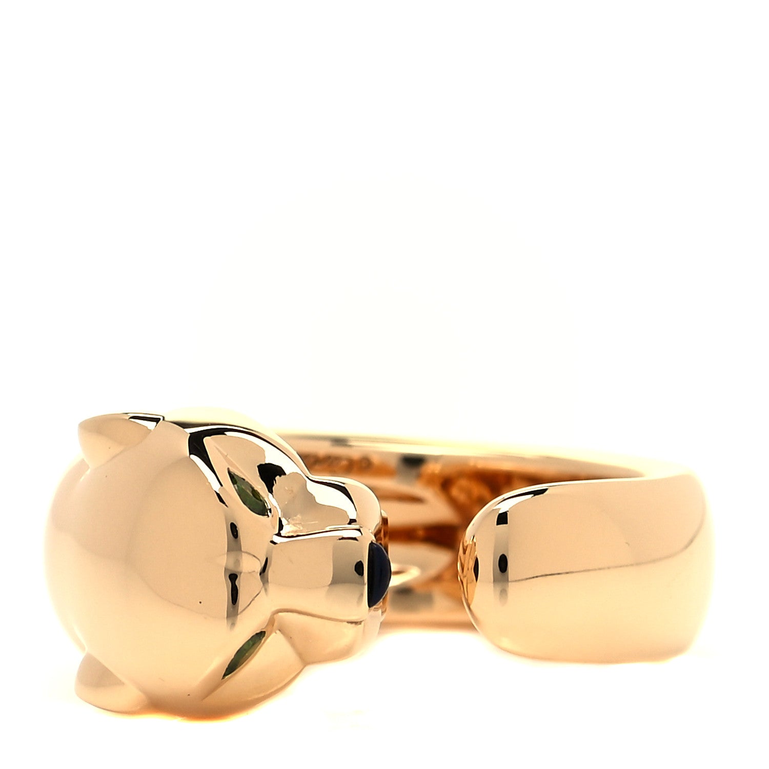 Cartier 18K Yellow Gold Tsavorite Onyx Panthere De Cartier Ring 54 6.75 3 of 5