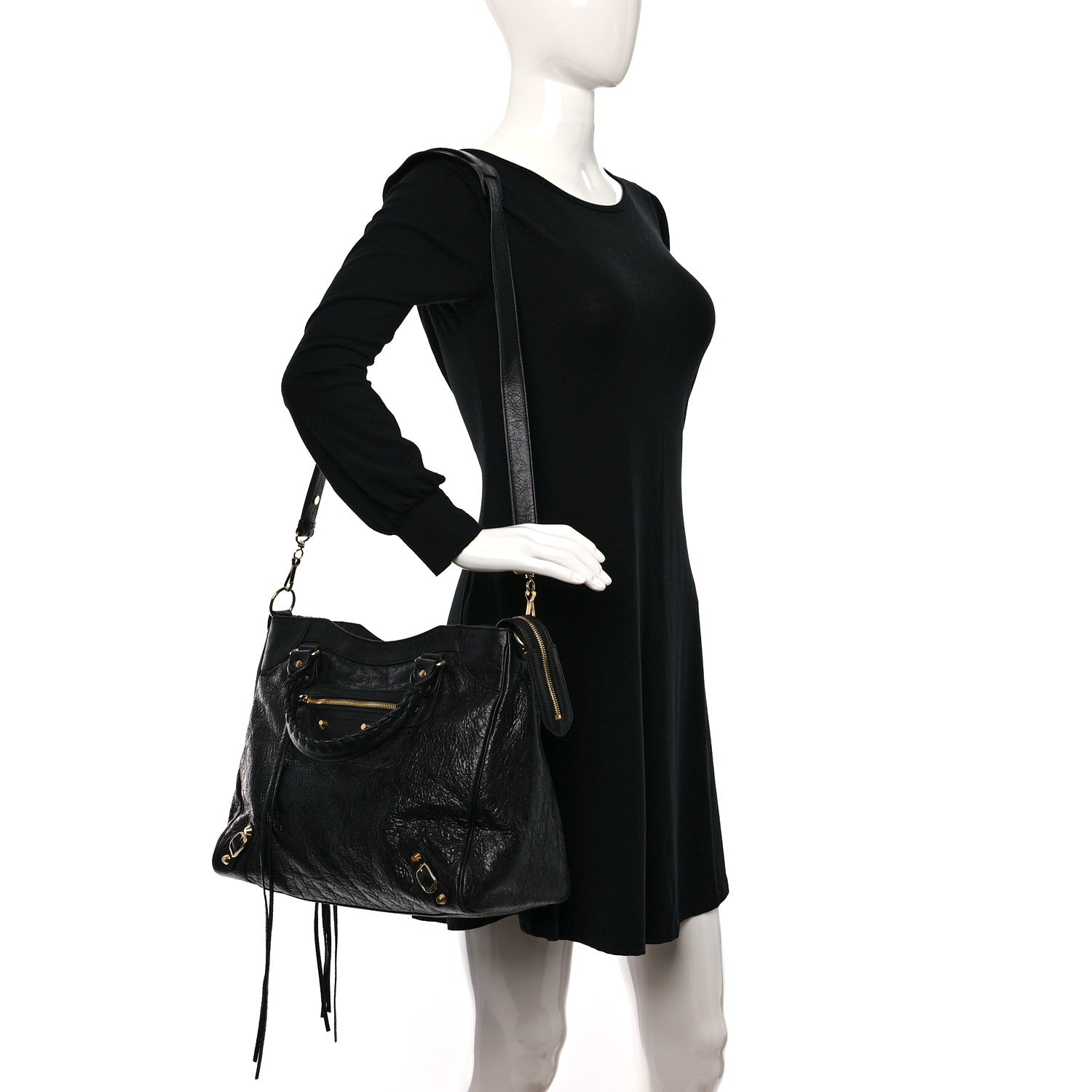 Balenciaga Agneau Classic Gold Hardware Velo Black 3 of 9