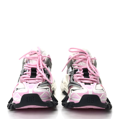 Balenciaga Rubber Mesh Tri-Color Womens Track.2 Open Sneakers 35 Pink Grey White 2 of 7