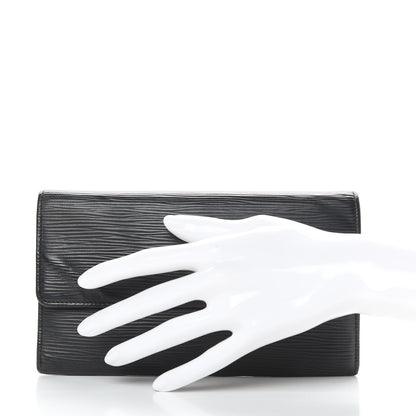 Louis Vuitton Epi Porte Tresor International Wallet Black 2 of 13