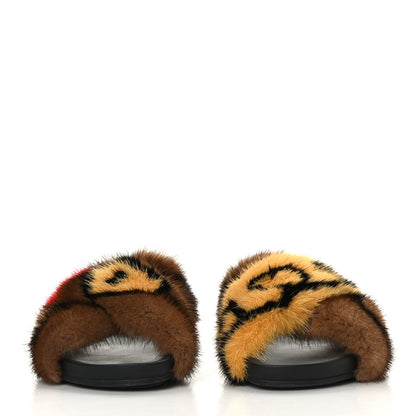 Fendi Mink Fur Open Your Heart Sandals 39 Multicolor 2 of 7