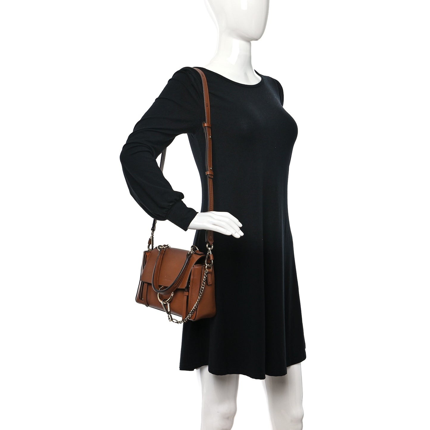 Calfskin Mini Faye Day Shoulder Bag Tan