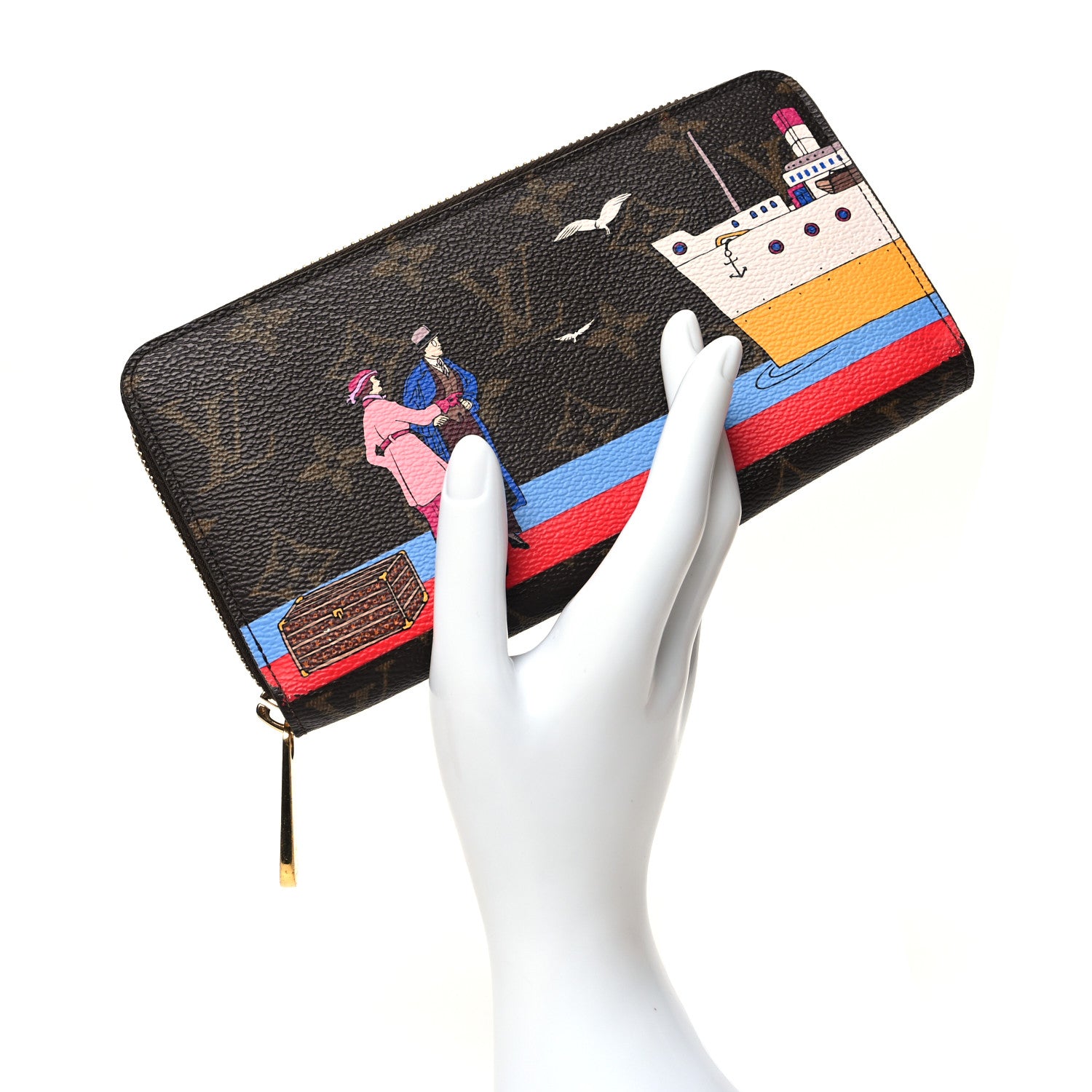 Louis Vuitton Monogram 2016 Christmas Animation Zippy Wallet Rouge 2 of 10