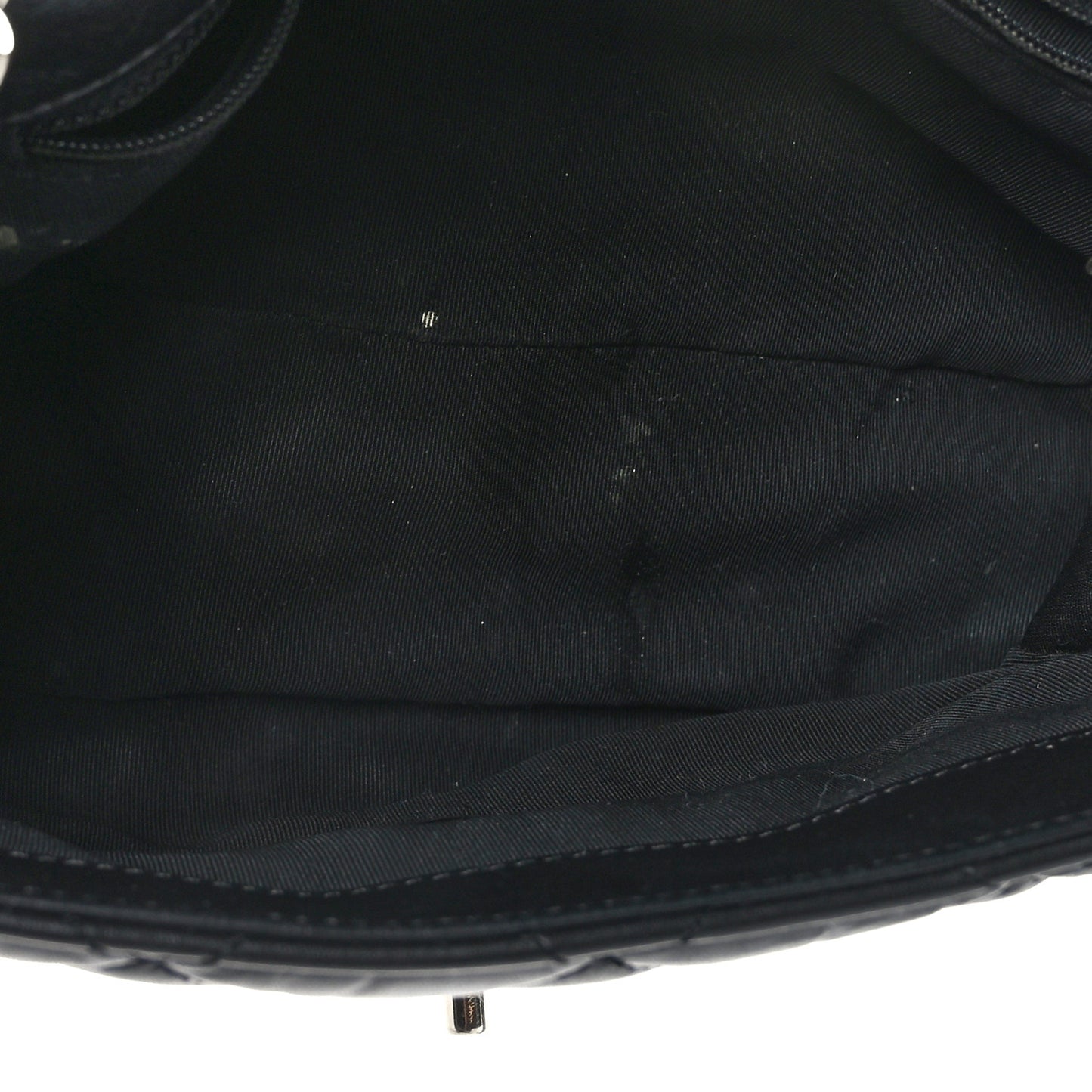 Crumpled Calfskin Medium Chain All Over Flap Black