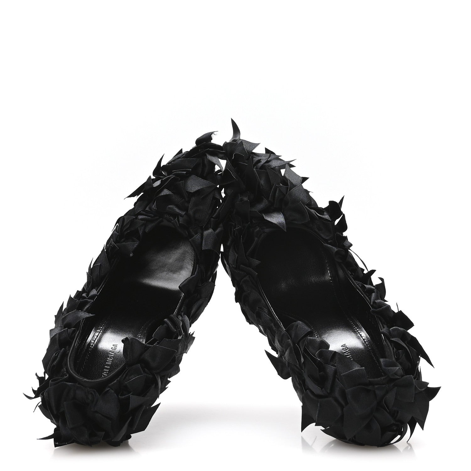 Balenciaga Satin Pointed Marie A Bows All Over 110mm Pumps 35 Black 2 of 9
