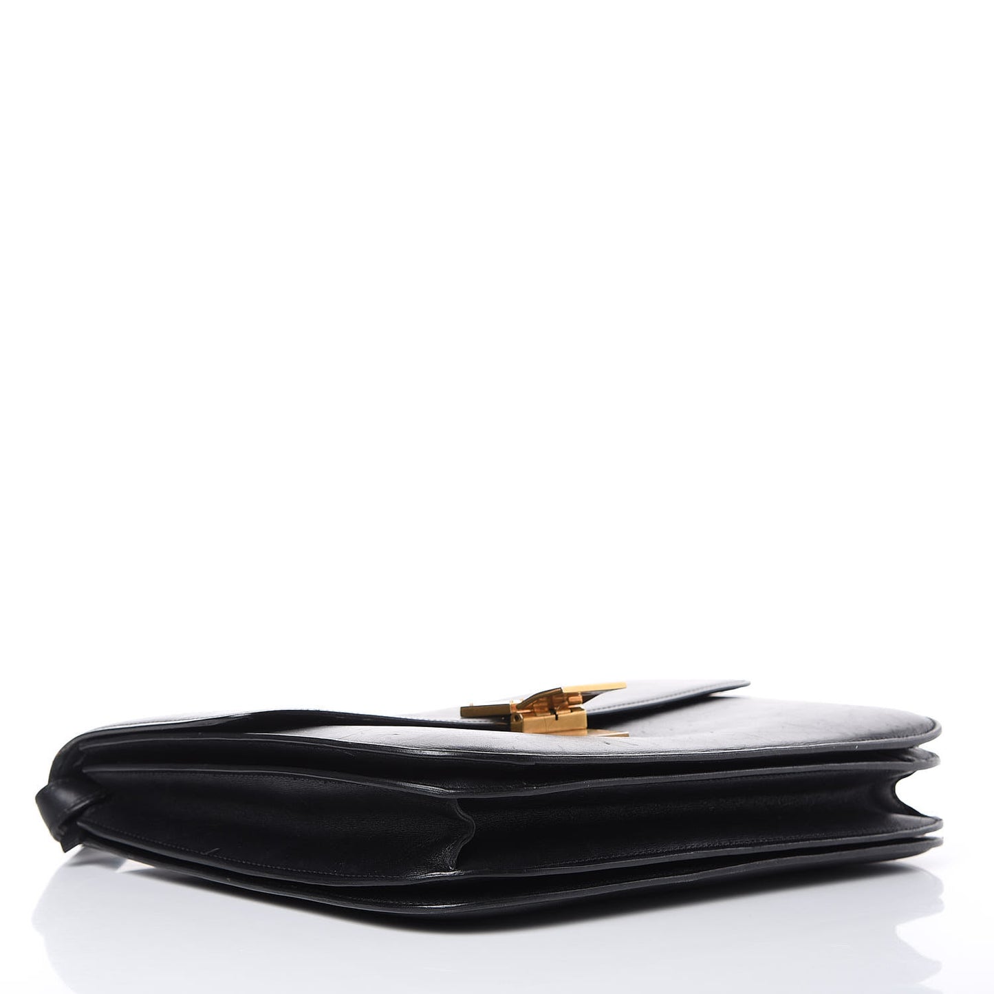 Smooth Calfskin Large Classic Box Flap Bag Black