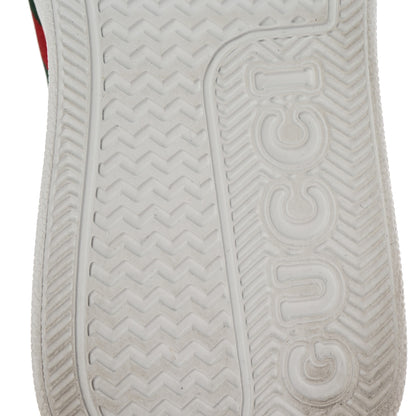 Gucci Calfskin Web Perforated Womens Platform 55mm Sneakers 38.5 White Bright Splash 7 of 10