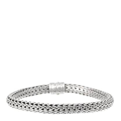 John Hardy Sterling Silver Diamond 6mm Classic Chain Bracelet 3 of 5
