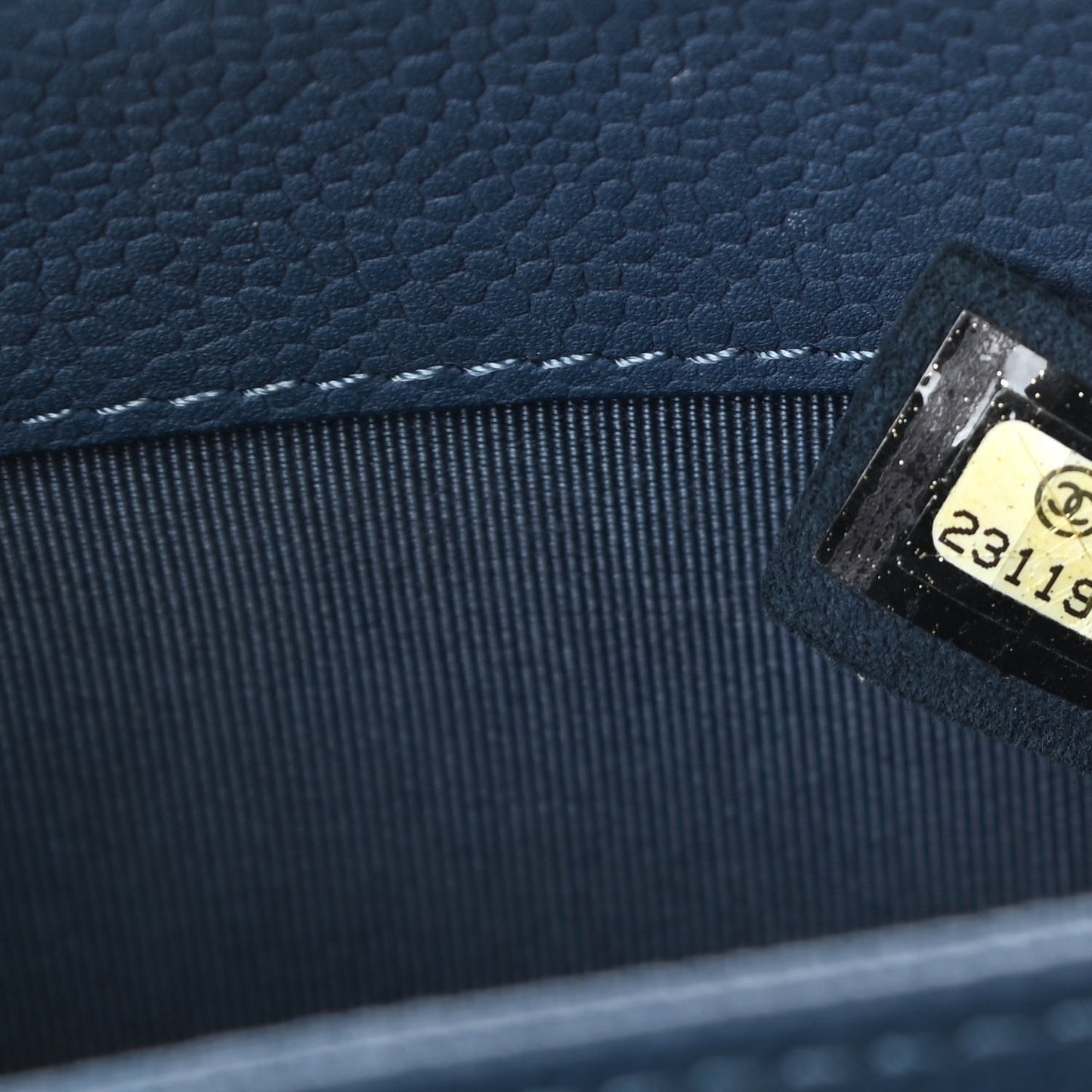 Caviar Quilted Medium Rock In Rome Single Flap Blue