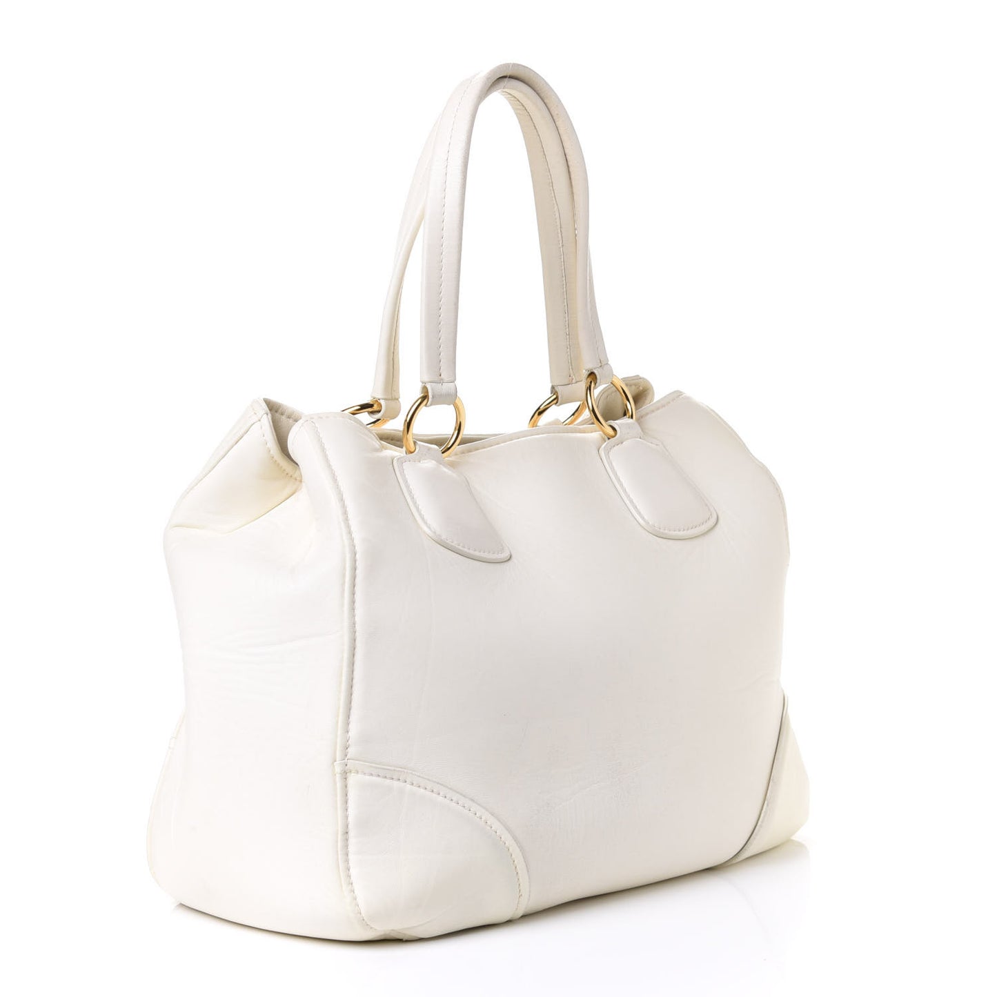 Nappa Shopping Satchel Bianco
