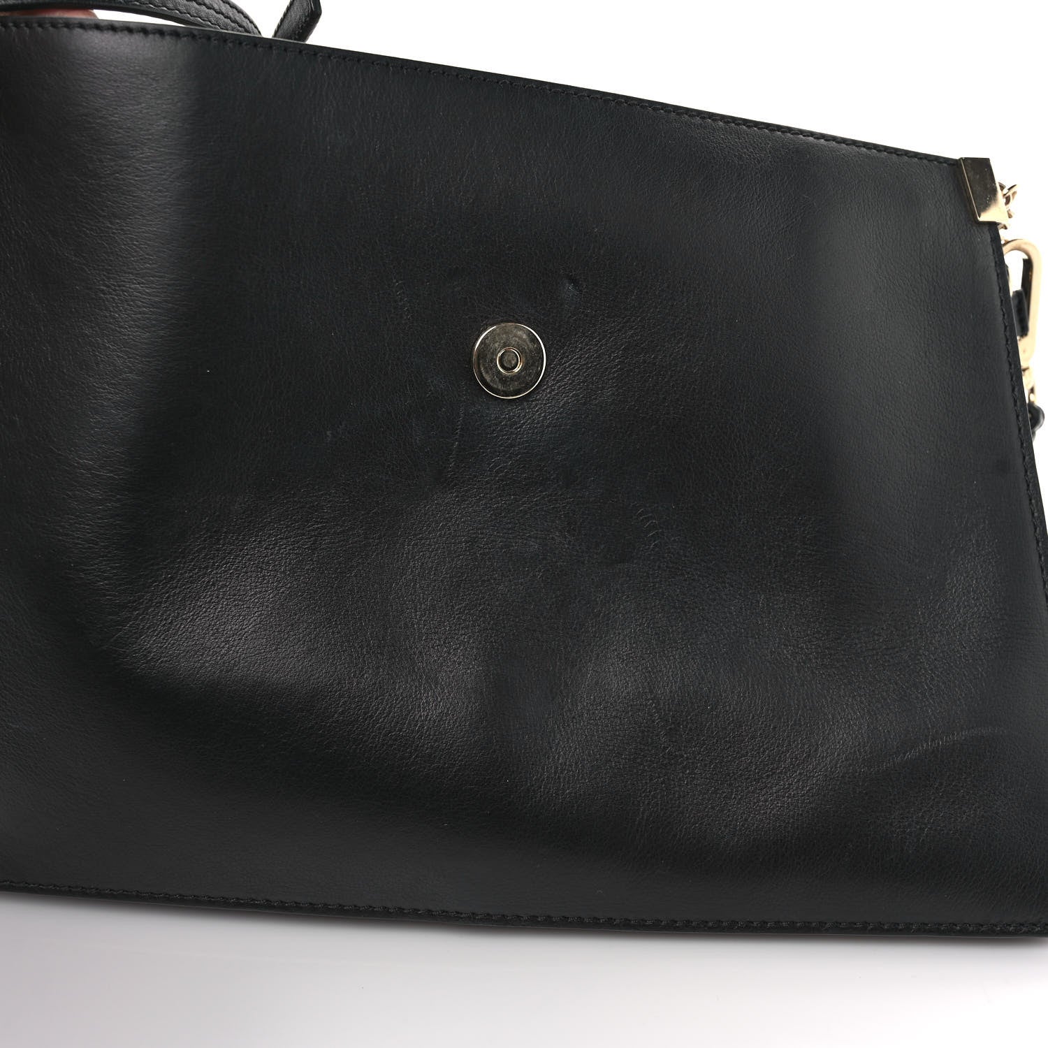 Chloe Suede Calfskin Medium Faye Shoulder Bag Black 9 of 9