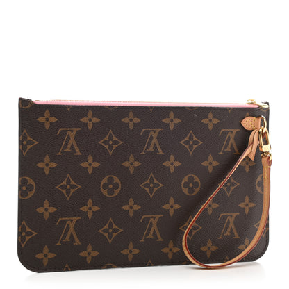 Louis Vuitton Monogram Neverfull MM GM Pochette Sugar Pink 3 of 8