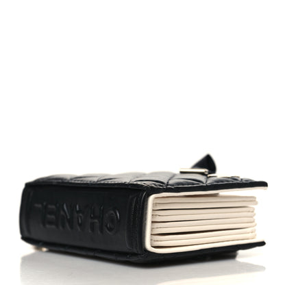 Chanel Lambskin Quilted Book Card Holder on Chain Black 4 of 12