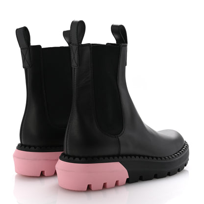 Gucci Calfskin Interlocking G Bicolor Chelsea Ankle Boots 39 Black Pink 5 of 9