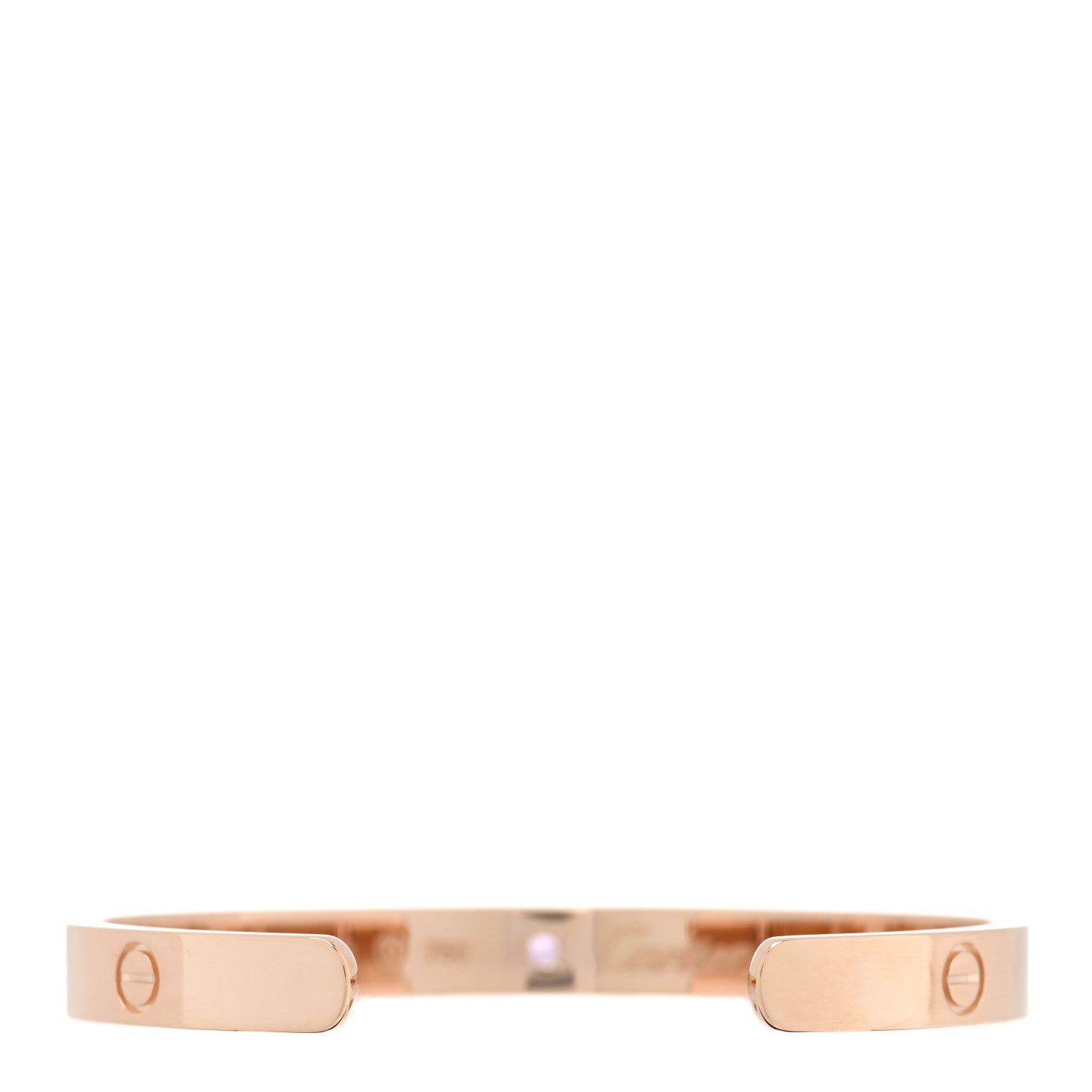 Cartier 18K Pink Gold Pink Sapphire LOVE Cuff Bracelet 17 2 of 3