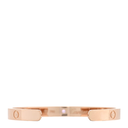 Cartier 18K Pink Gold Pink Sapphire LOVE Cuff Bracelet 17 2 of 3