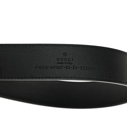 Gucci Calfskin Double G 30mm Belt 85 34 Black 3 of 5