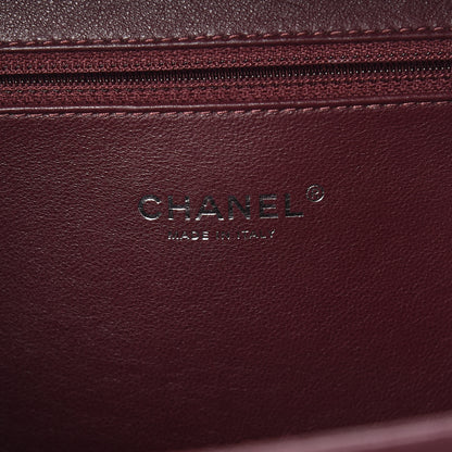 Chanel Metallic Caviar Quilted Large CC Filigree Vanity Case Silver 6 of 10